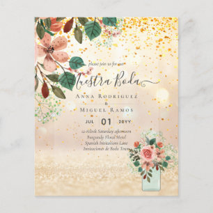 Papier budget Espagnol Invitacions Mariages Bourgogne Flo