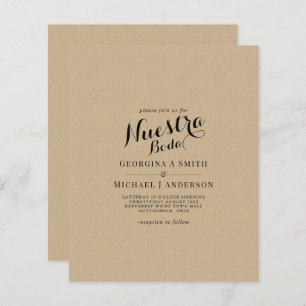 Papier BUDGET Espagnol Mariage bilingue Boda Mariage