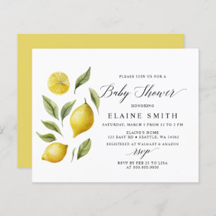 Papier Budget Été Citron Lime Citrus Baby shower