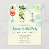 Papier Budget Été Cocktail Invitations (Devant)