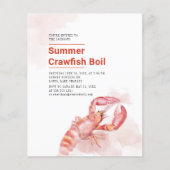 Papier Budget Été Crawfish Seafood Boil Party Invitation (Devant)