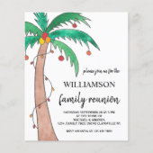 Papier Budget Été Famille Réunion Invitation (Devant)