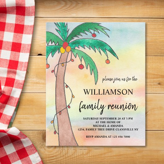 Papier Budget Été Famille Réunion Invitation