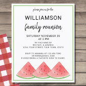 Papier Budget Été Famille Réunion Watermelon Invitation