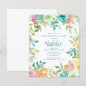 Papier Budget été floral 70e anniversaire Invitation (Devant / Derrière)