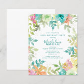 Papier Budget été floral 90e anniversaire Invitation (Devant / Derrière)