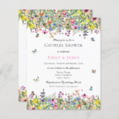 Papier Budget Été Floral Couples Douche (Devant / Derrière)