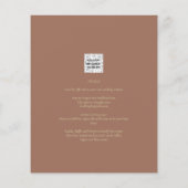 Papier Budget Été Floral Mariage Inviter QR Code RSVP (Dos)