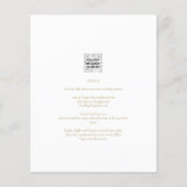 Papier Budget Été Floral Mariage Inviter QR Code RSVP (Dos)