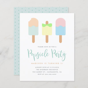 Papier Budget Été Pastel Popsicle Party Enfants Anniversa