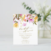 Papier Budget Été rose Fête des mariées d'aquarelle flora (Debout devant)