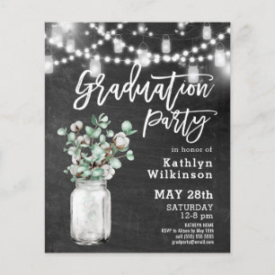 Papier BUDGET Eucalyptus 3 Photo Graduation Invitation