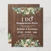Papier BUDGET Eucalyptus 4 Fiançailles photo Invitation (Devant / Derrière)