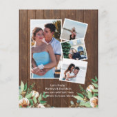 Papier BUDGET Eucalyptus 4 Fiançailles photo Invitation (Dos)