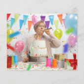 Papier Budget Eucalyptus 80e anniversaire Merci photo (Dos)