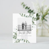 Papier BUDGET Eucalyptus Aquarelle Mariage Enregistrer La (Debout devant)