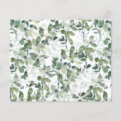 Papier BUDGET Eucalyptus Aquarelle Mariage Enregistrer La (Dos)