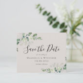 Papier BUDGET Eucalyptus Aquarelle Mariage Enregistrer La (Debout devant)