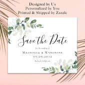 Papier BUDGET Eucalyptus Aquarelle Mariage Enregistrer La