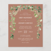 Papier Budget Eucalyptus Arch Terracotta Mariage Invitati (Devant)