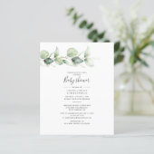 Papier Budget Eucalyptus Baby shower Couples de verdure (Debout devant)