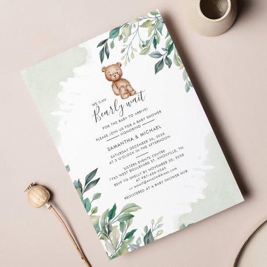 Papier Budget Eucalyptus Baby shower Couples de verdure