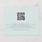 Papier Budget Eucalyptus bleu QR Code Faire-part de maria (Dos)
