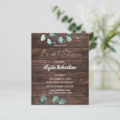 Papier Budget Eucalyptus & Bois Fête des mariées verte (Debout devant)