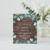 Papier Budget Eucalyptus & Bois Mariage de verdure (Debout devant)