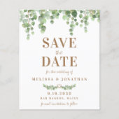 Papier Budget Eucalyptus Botanical Wedding Enregistrer La (Devant)