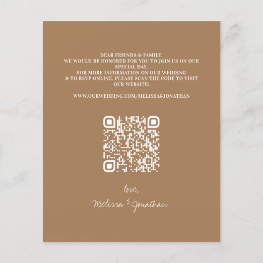 Papier Budget Eucalyptus Botanique QR Code Enregistrer la (Dos)