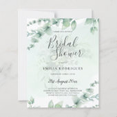 Papier BUDGET EUCALYPTUS BRIDAL SHOWER Végétal Or QR C (Devant)