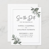 Papier Budget Eucalyptus calligraphie simple Enregistrer (Devant / Derrière)