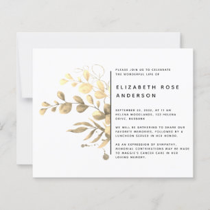 Papier BUDGET Eucalyptus Célébration de la vie Invitation