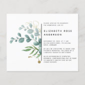 Papier BUDGET Eucalyptus Célébration de la vie Invitation (Devant)