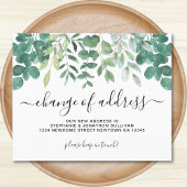 Papier Budget Eucalyptus Changement d'adresse Faire-part