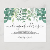 Papier Budget Eucalyptus Changement d'adresse Faire-part (Devant)