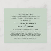 Papier Budget Eucalyptus Changement de plans Mariage plus (Dos)