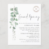 Papier Budget Eucalyptus Company Logo QR Grand Ouverture (Devant)