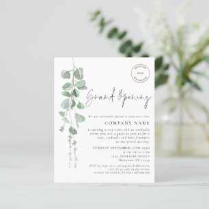 Papier Budget Eucalyptus Company Logo QR Grand Ouverture