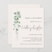Papier Budget Eucalyptus Cream Invitation de réception de (Devant / Derrière)