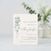 Papier Budget Eucalyptus Cream Invitation de réception de (Debout devant)