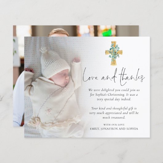 Papier Budget Eucalyptus Cross 2 Photo Christing Merci (Devant / Derrière)