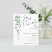 Papier Budget Eucalyptus Disco Bachelorette Invitation (Debout devant)