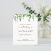 Papier Budget Eucalyptus Faire-part de mariage botanique (Debout devant)