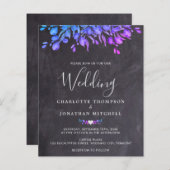 Papier Budget Eucalyptus Faire-part de mariage d'ardoise (Devant / Derrière)