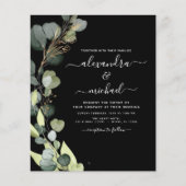 Papier Budget Eucalyptus Faire-part de mariage de verdure (Devant)