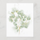 Papier Budget Eucalyptus Faire-part de mariage de verdure (Dos)