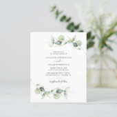 Papier Budget Eucalyptus Faire-part de mariage de verdure (Debout devant)