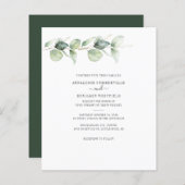 Papier Budget Eucalyptus Faire-part de mariage de verdure (Devant / Derrière)